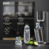 SODASTREAM Duo - Black Sparkling Water Machine - Pack of 2 1L Dishwash