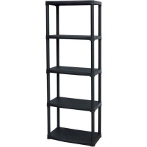 TOOD ETGERE EN Résine 5 Tablets - Height 176 cm Width 60 cm - Black