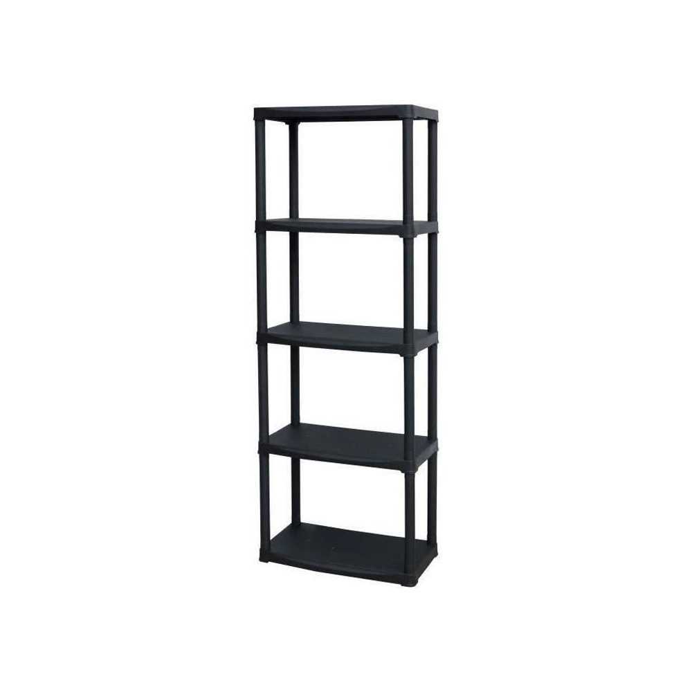 TOOD ETGERE EN Résine 5 Tablets - Height 176 cm Width 60 cm - Black