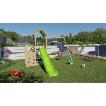 Aire de jeux en bois 2,20 m ULTRA XPERIENCE - TRIGANO JARDIN - Mur d'e