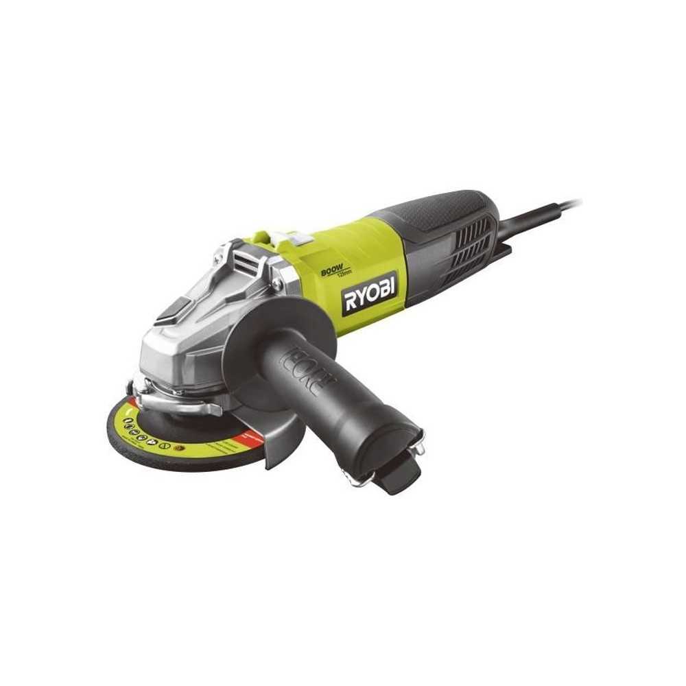 RYOBI - Meuleuse d'angle 800 W diam. 125 mm - 12 000 tr/min - Livrée