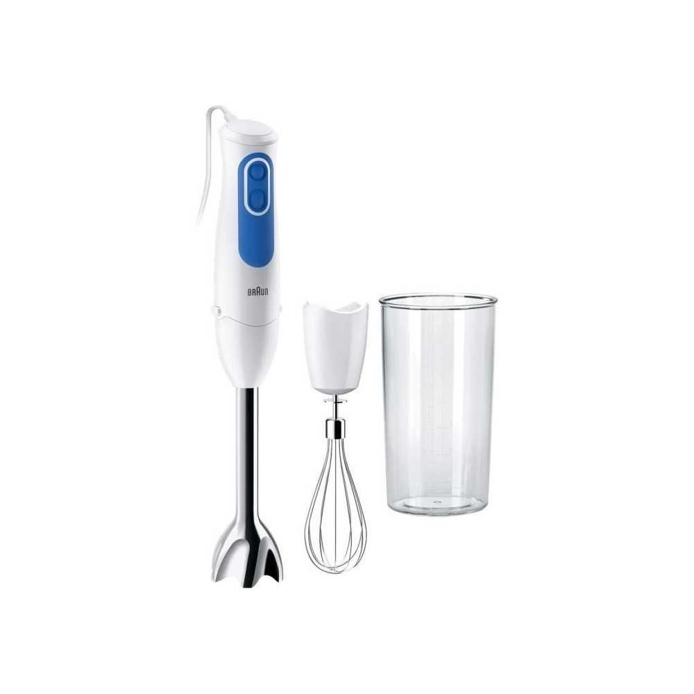 Mixeur a main BRAUN MQ3005WH Cream - 750 W - Blanc - Bleu