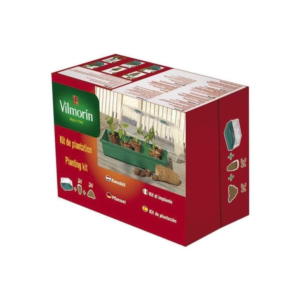 VILMORIN Rigid greenhouse kit + 24 scoops 6 cm + 24 coconut tablets