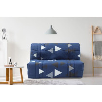 Banquette BZ DREAM - Tissu 100% Coton bikini bleu - Couchage 140x190 c