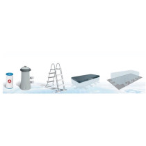 Kit Piscine hors sol tubulaire INTEX - Pris Frame - 488 x 244 x 107 cm