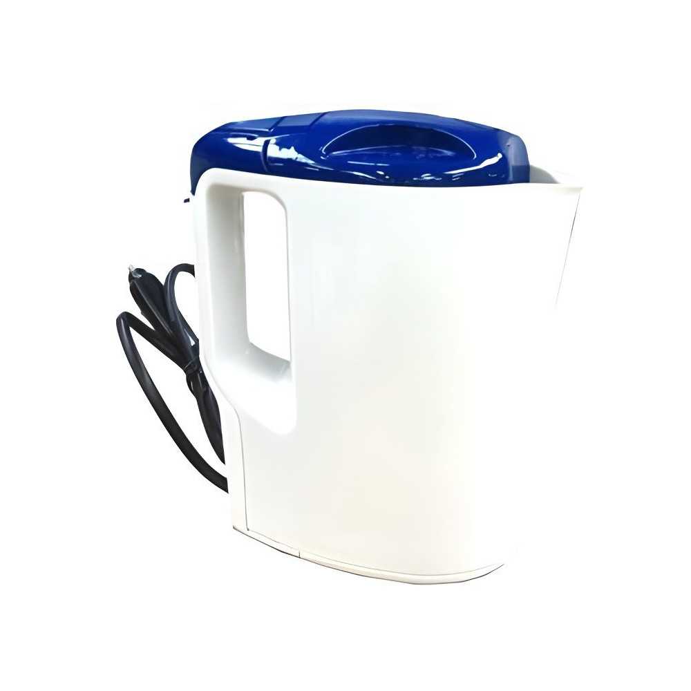 Electric Kettle 24V 1 Liter 250W White and Blue