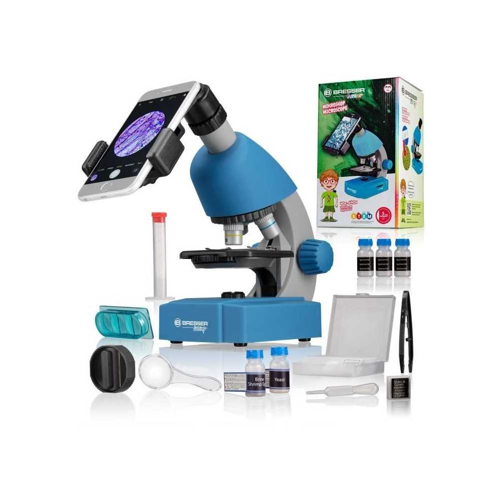 Microscope 40x-640x - BRESSER JUNIOR - Éclairage LED - kit d'expérim