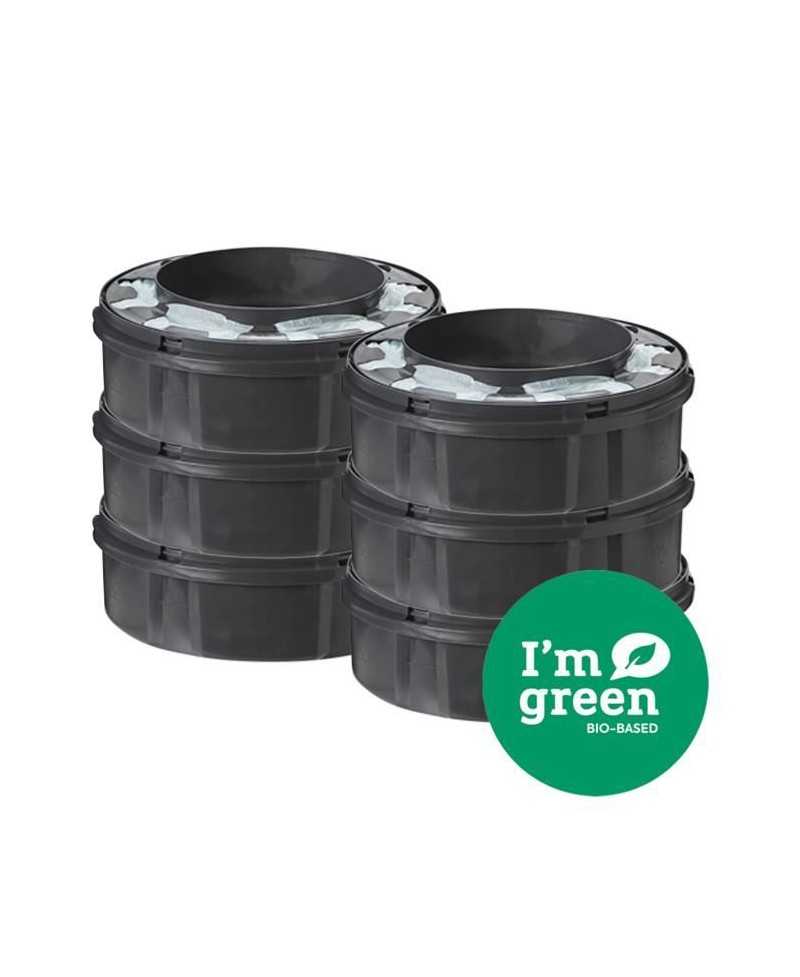 TOMMEE TIPPEE Recharges Poubelle à Couches Twist & Click avec GREENFILM Antibactérien d’Origine Durable, Lot de 6