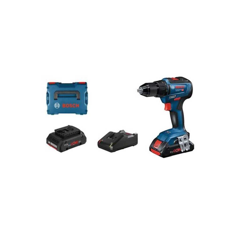 18V GSR 18V-55 Professional 18V Drill + 2 Process 4AH batteries + char