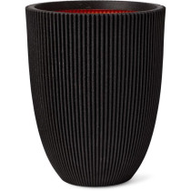 Capi Elegant Groove Vase 46x58 cm Black 445497