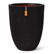 Capi Elegant Groove Vase 46x58 cm Black 445497