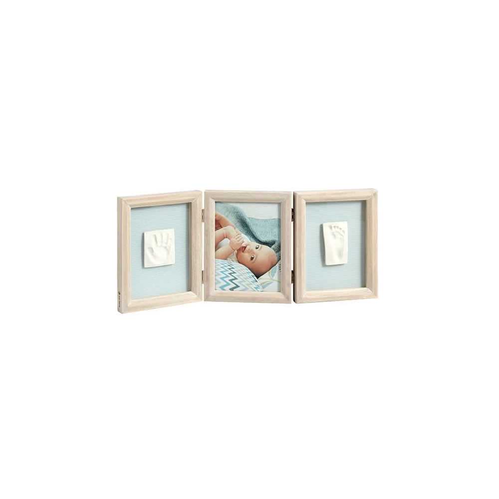 Baby Art My Baby Touch - Double Baby Footprint Wooden Photo Frame: Bab