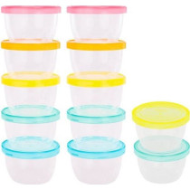 Badabulle Set of 12 baby storage jars, 250ml