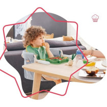 Badabulle Baby table seat with 4 -arm attachment system, ultra compact