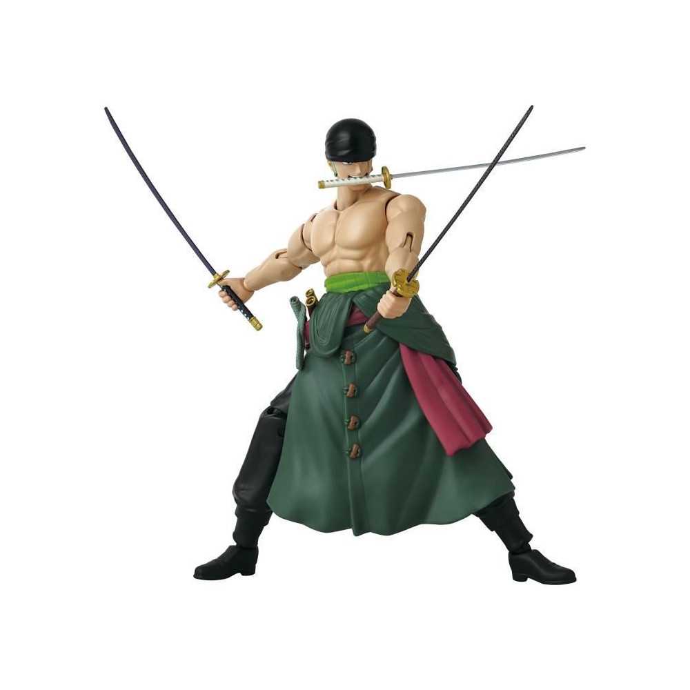 Anime Heroes Figure - BANDAI - One Piece Zoro Style 3 Swords 17 cm - 1