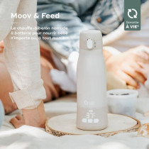 Moov & Feed portable bottle warmer - BABYMOOV - 340ml - mineral beige