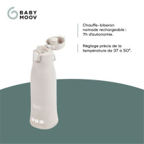 Moov & Feed portable bottle warmer - BABYMOOV - 340ml - mineral beige