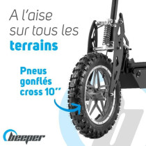 Trottinette électrique BEEPER Cross FX1000-S - 1000 W - Pliable - Bat