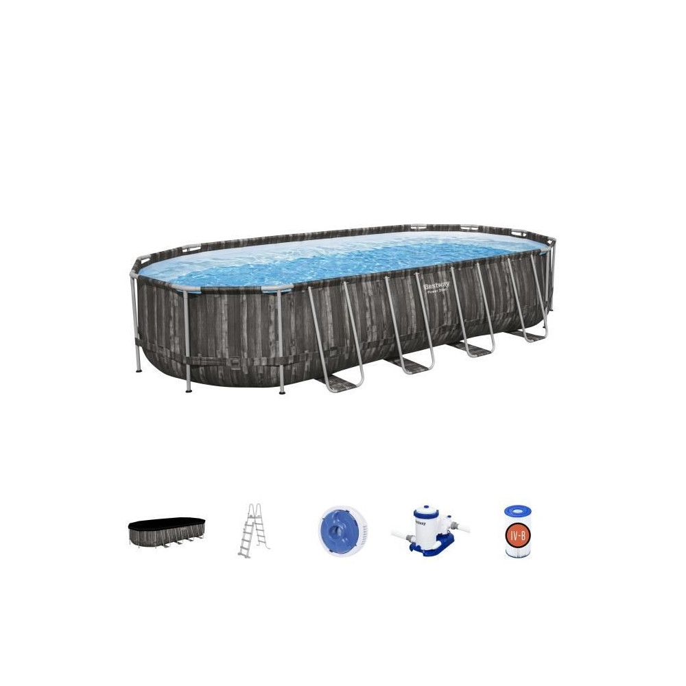 Kit Piscine hors sol tubulaire BESTWAY - Power Steel™ - 732 x 366 x