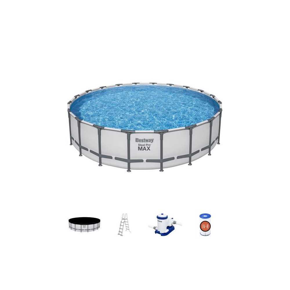 Kit Piscine hors sol tubulaire BESTWAY - Steel Pro Max™ - 610 x 132