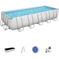 Kit Piscine hors sol tubulaire BESTWAY Power Steel - 640 x 274 x 132 c