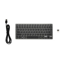 Wireless Keyboard - BLUESTORK - MINI R - Compact - Rechargeable - Grey