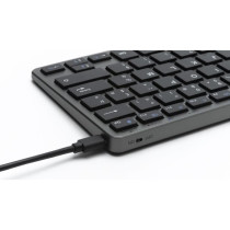 Wireless Keyboard - BLUESTORK - MINI R - Compact - Rechargeable - Grey