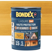 2 in 1 High Protection Stain - Light Oak Satin - BONDEX - 5 L