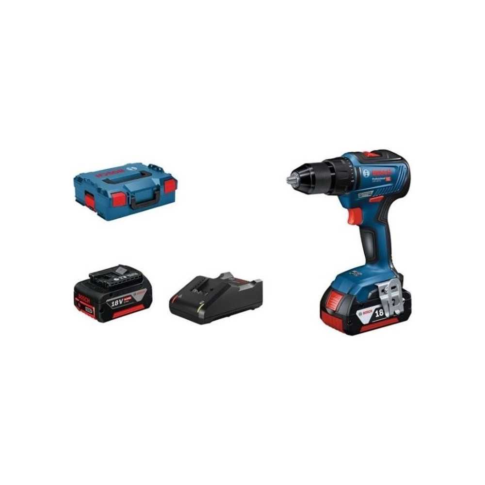 Bosch Professional GSR 18V-55 screwdriver drill + 2 batteries 4.0Ah +