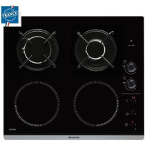 BRANDT BPI6413BM - Combination induction / gas hob - 4 areas - W 51 x