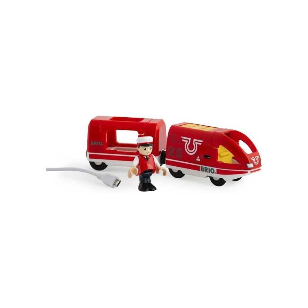 Train de Voyageur Rechargeable BRIO - Circuit de train en bois - Raven