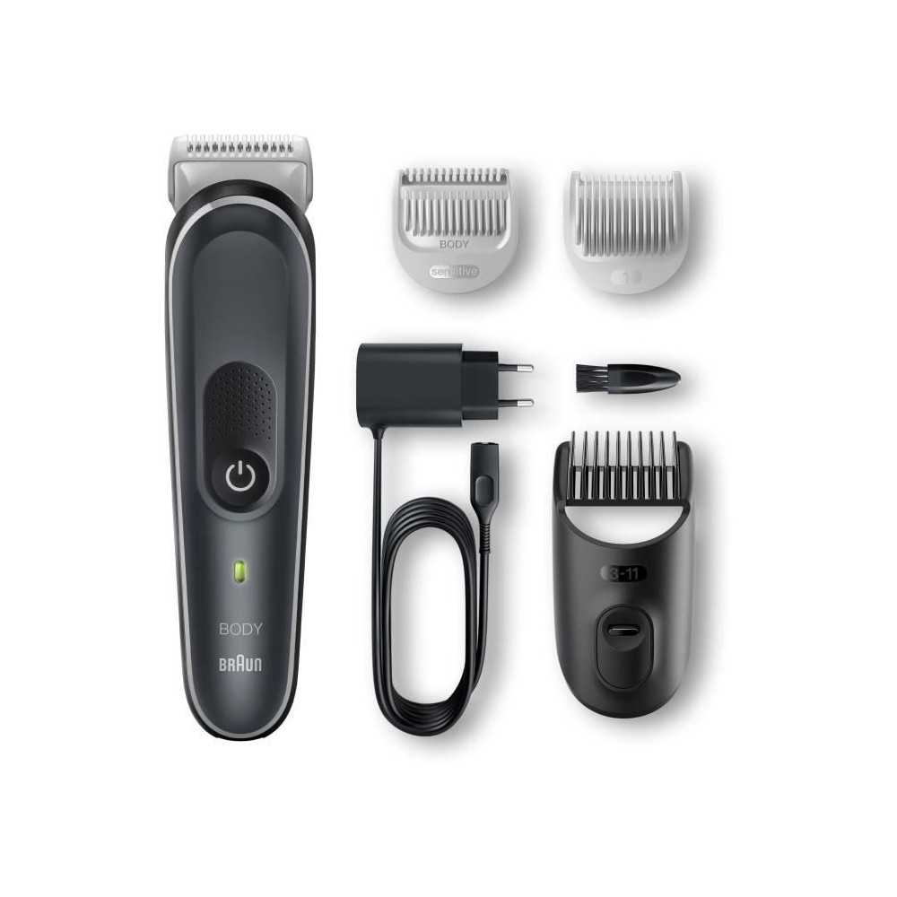 Braun Body Groomer 5 BG5340 Body Trimmer, With Sensitive Area Comb, Gr