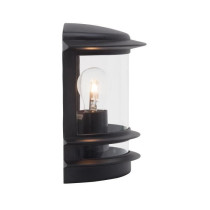 HOLLYWOOD-Outdoor wall light with sensor H25cm Black Brilliant