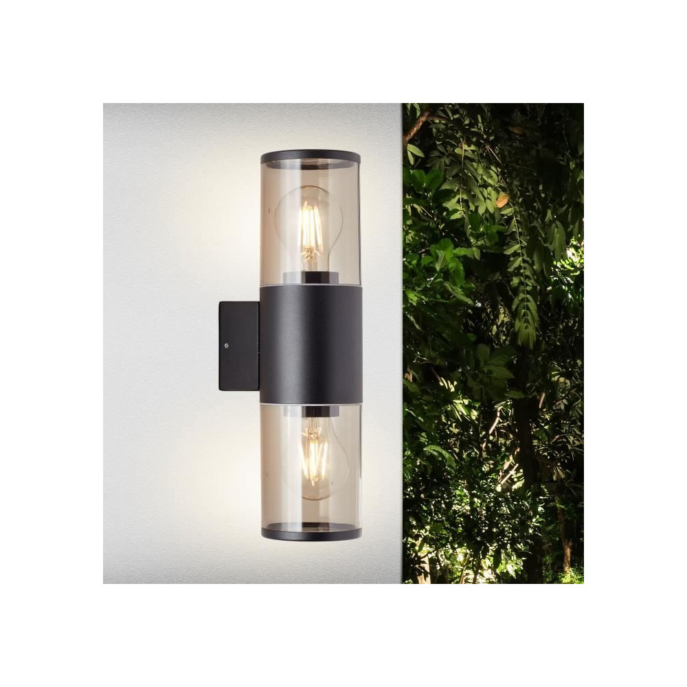 Sergioro Outdoor Applique 2L, Depoli Black, 2x27 20W, bulb not include