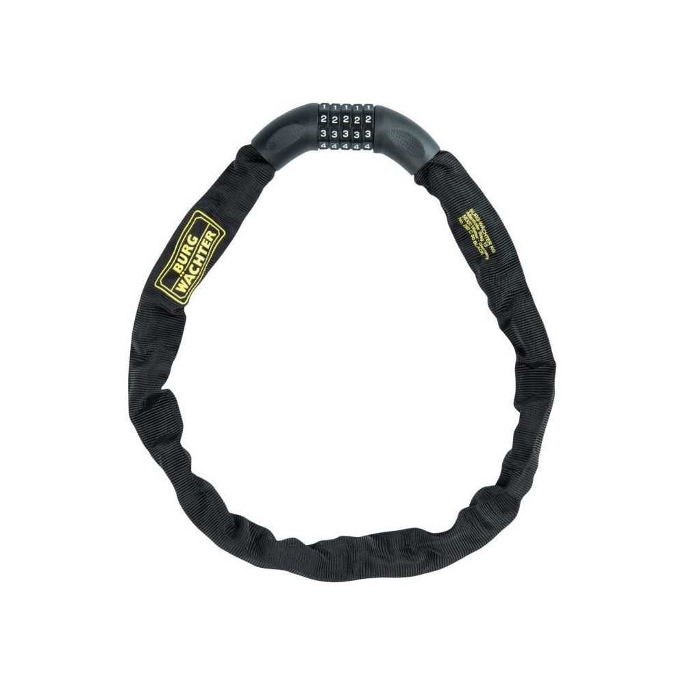 Bike chain lock - BURG WACHTER - 280 C 90 BLACK - 6 mm steel, sheathed