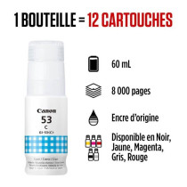 Ink bottle - Canon - GI -53C - Cyan - Pixma G650 and G550 compatibilit