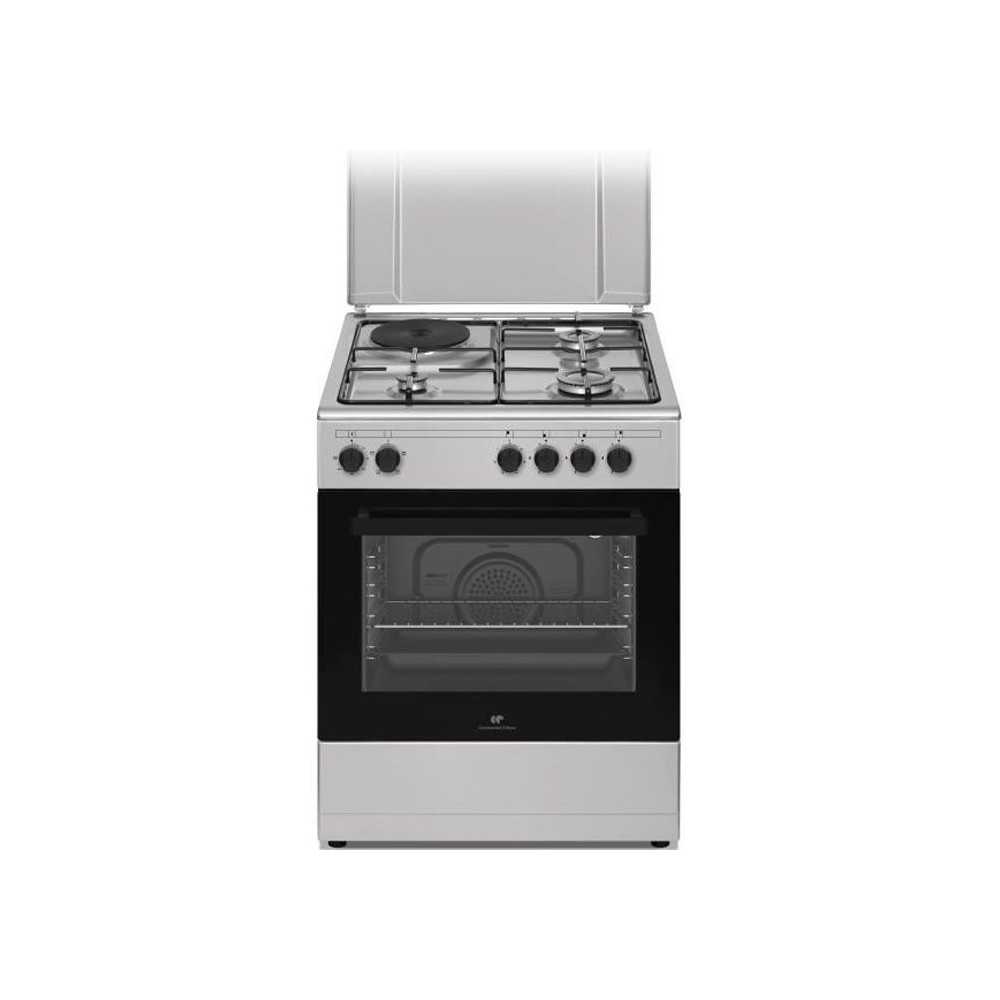 Cuisiniere mixte CONTINENTAL EDISON CECM60FCS - 3 feux gaz + 1 électr