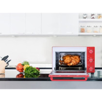 CONTINENTAL EDISON CEMF35R - Electric mini oven 35L red - 1500W - Roti