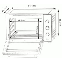 Mini continental oven Edison MF38N Noir L54.35x H36.6 x D41.15 cm 38l