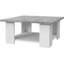 Pilvi coffee table - white and light concrete - contemporary - L 67 x