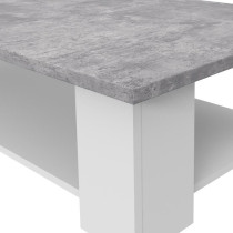 Pilvi coffee table - white and light concrete - contemporary - L 67 x