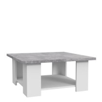 Pilvi coffee table - white and light concrete - contemporary - L 67 x