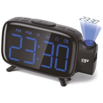 Clock radio with time projection - CGV - CR-P10 - Dual alarm - Large b