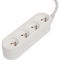 CHACON 4-socket 16A 1.5m white power strip