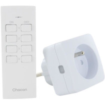 Set of 2 mini sockets - CHACON - On/Off - 2300 W (FR) + remote control