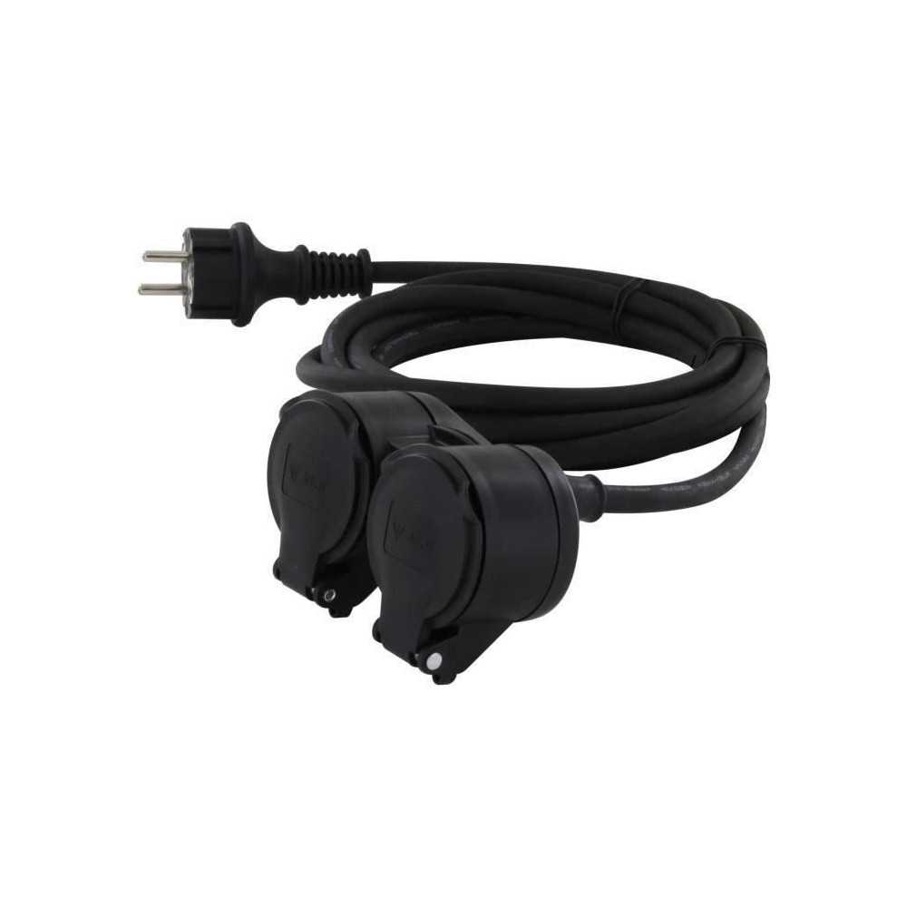 HO5RR-F 3 x1.5mm2- IP44 Dual-Head hole extension- 10m-