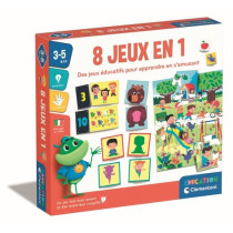 Clementoni - Box of 8 games in 1 - Educational games shapes, colors, n