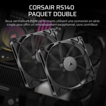 Pack of 2 140mm PWM fans - CORSAIR - RS140