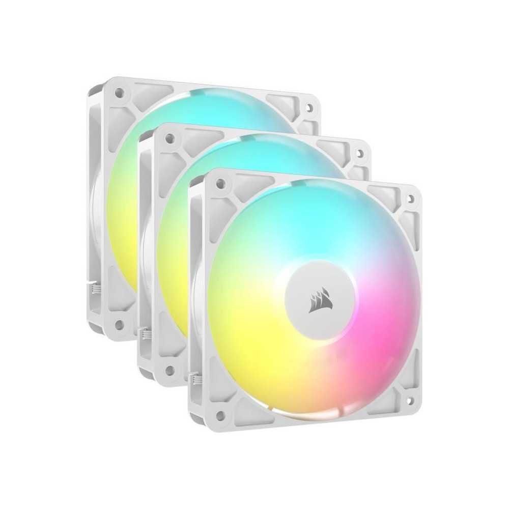 Pack of 3 120mm PWM fans - CORSAIR - RS120 - White