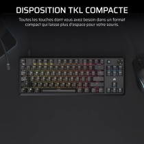 Gaming Keyboard - CORSAIR - K70 Core TKL - RGB - MLX Red v2 Switches -